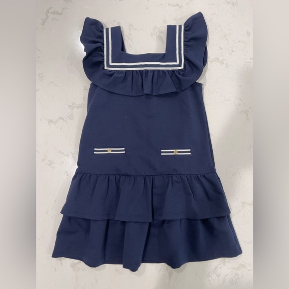 Janie and Jack navy blue dress - Picture 1 of 2